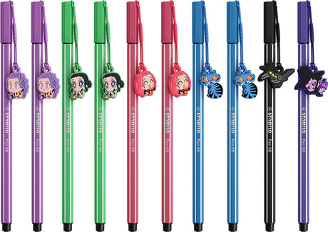 Stabilo x kpop demon hunters pen 68 - viltstift + kpop charm - 6 kleuren - 10 stuks