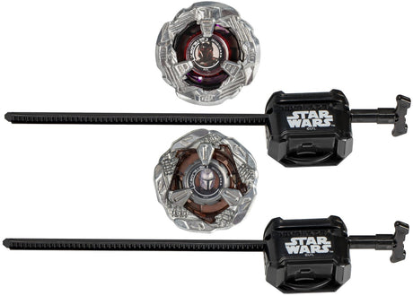 Współpraca Beyblade x i Star Wars, Mandalorian 3-60f vs. Moff Gideon 3-80n, zestaw wielopakowy, wiek 8+