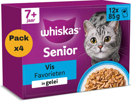 Karma dla kotów Whiskas - senior 7+ - selekcja ryb w galarecie - 48x85g