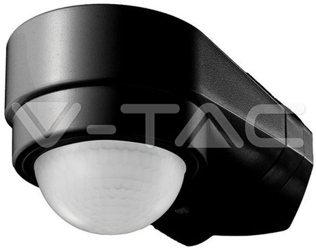 V-tac pir bewegingssensor met schemerschakelaar 240° bereik 10 meter maximaal 600 watt opbouw kleur zwart ip65
