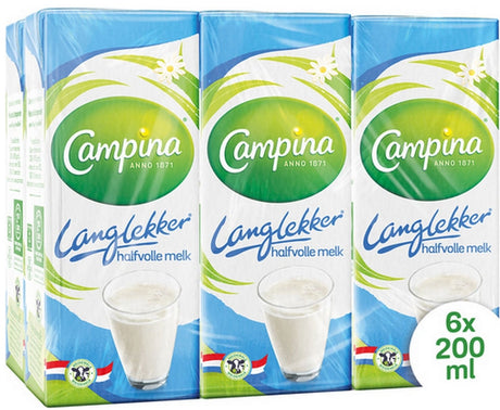 Campina long degustacja – mleko półtłuste – long life – mini opakowania napojów – 5 x 6 x 200 ml – opakowanie value