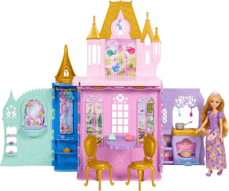 Mattel disney prinses close %26 carry kasteel rapunzel modepop - met 5 speelgebieden