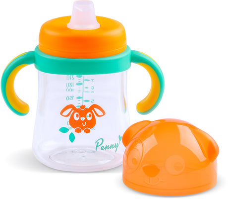 Playgro tuitbeker baby – penny puppy oefenbeker met zachte siliconen tuit en handvatten – tritan – bpa-vrij – vanaf 4 maanden