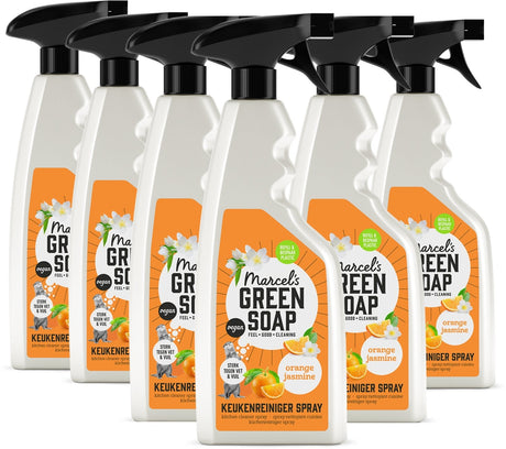 Marcel's green soap - keukenreiniger spray - sinaasappel jasmijn - 6 x 500ml