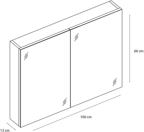 Szafka lustrzana Differnz Somero fsc 100 cm antracyt