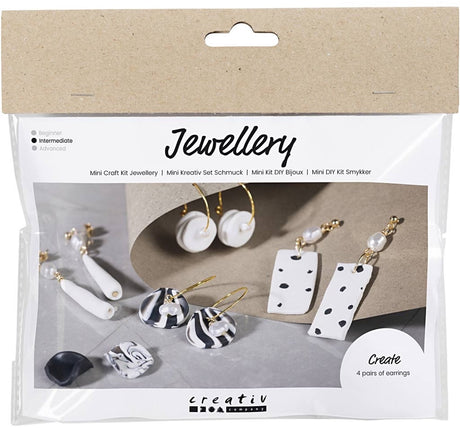 Firma Creativ https: www.cchobby.nl mini-hobbyset-biżuteria-kolczyki-czarno-biały-1-pudełko