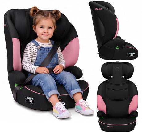 Lionelo lars i-size autostoel 100-150 cm – 3 tot 12 jaar – r129 03 – memory foam hoofdsteun – 10 verstelbare hoogtestanden – brede comfortzitting met epe-schuim – afneembare rugleuning – wasbare bekleding – autogordel