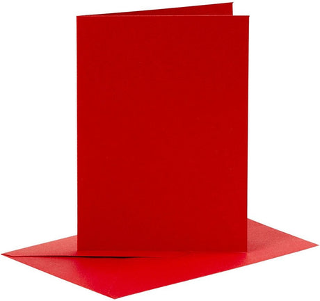 Koperty firmowe Creativ na karty CC 10,5x15 cm czerwone 6 sztuk