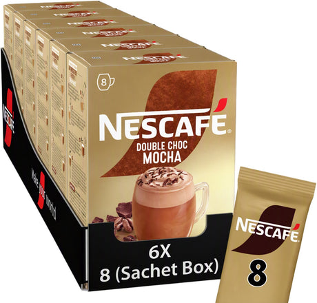 Kawa rozpuszczalna podwójna choc mocka Nescafé - 6 pudełek x 8 torebek