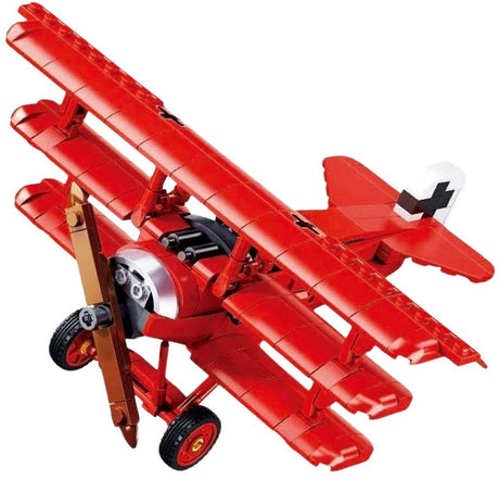 Sluban modelbricks Fokker dr-1s zabawki do budowania samolotów dla dzieci od 8 lat – zabawki konstrukcyjne do budowania modeli – pudełko do budowania z 281 klockami – m38-b1292