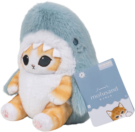 Jazwares mofusand - premium pluche knuffel haai 20cm.