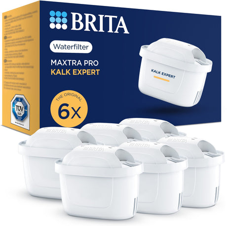 Wkład do filtra wody Brita maxtra pro limescale expert - 6 sztuk - oryginalny filtr wody do wszystkich dzbanków do ochrony urządzeń z twardą wodą - filtruje m.in. kamień, zanieczyszczenia, chlor i metale