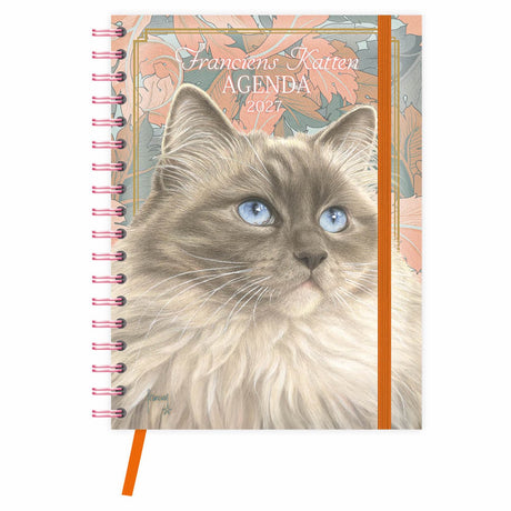 Comello franciens katten bureau-agenda (harde kaft) blue 2027
