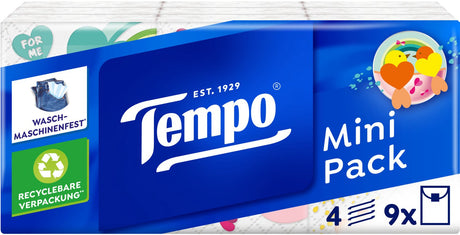 Mini opakowanie Tempo - chusteczki 4-warstwowe - 40 x 9 opakowań = 360 opakowań