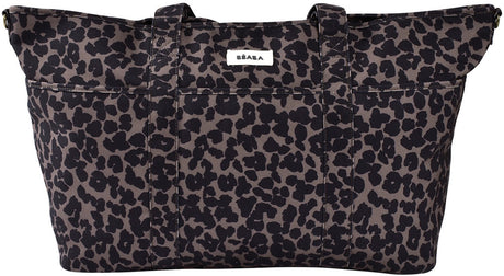 Torba do karmienia Béaba Madrid xxl - torba na pieluchy bez pfas - torba na pieluchy z 11 przegródkami - 65x18x34,5 cm - zawiera przegrodę izotermiczną na matę do przewijania - nadruk w panterkę
