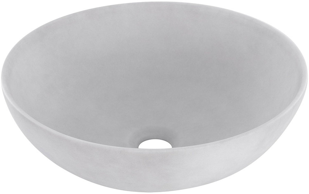 Differnz slim waskom - ø 29 cm - keramiek - betonlook - licht grijs
