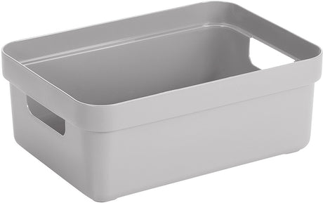 Pudełko do przechowywania Sunware sigma 9l - 35x24,6x12,2 cm - szary - tworzywo sztuczne niezawierające BPA, z możliwością układania w stosy (pokrywa dostępna osobno) - stylowy kosz do przechowywania do pokoju dziecięcego, salonu