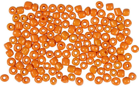 Koraliki nasion firmy Creativ cc 3 mm pomarańczowe 25 gr
