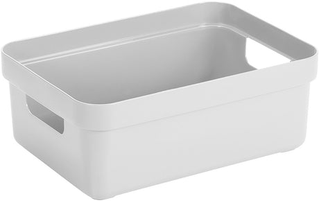 Pudełko do przechowywania Sunware Sigma 9l - 35x24,6x12,2 cm - biały - Plastik bez BPA, z możliwością układania w stosy (pokrywa dostępna osobno) - stylowy kosz do przechowywania do pokoju dziecięcego, salonu