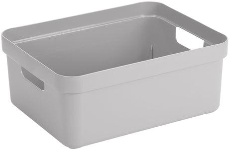Domowe pudełko do przechowywania Sunware sigma 24l - 44,5x34,5x18,3 cm - szary - tworzywo sztuczne niezawierające BPA, z możliwością układania w stosy (pokrywa dostępna osobno) - stylowy kosz do przechowywania do pokoju dziecięcego, salonu