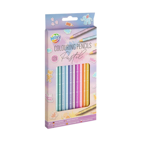 Zestaw pastelowych kredek Moxy, 12 sztuk