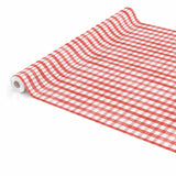 Obrus Via chasse PVC 140 cm w kratkę czerwony