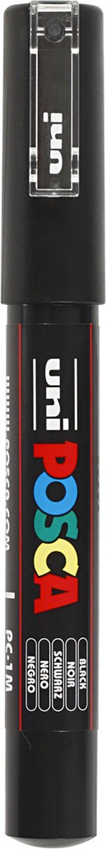 Marker farbowy Posca uni 1mc czarny - końcówka stożkowa - 1 mm