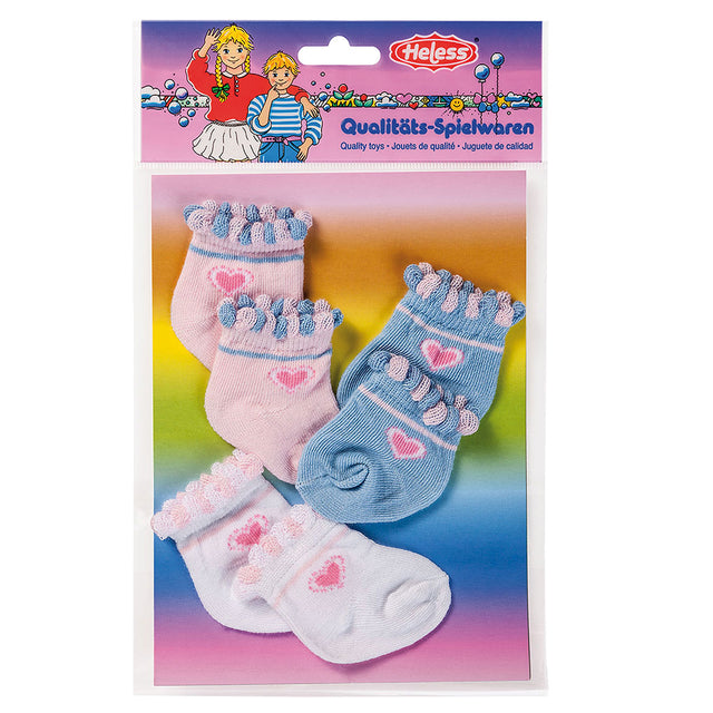 Skarpetki dla lalek Heless - 3 pary, 35-46 cm