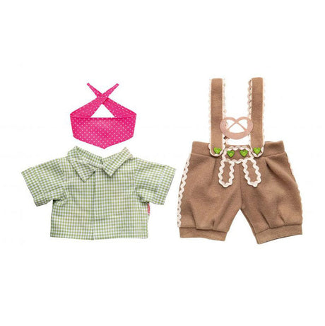 Heless Doll's Clothing Lederhosen z koszulą i szalikiem, 35-45 cm