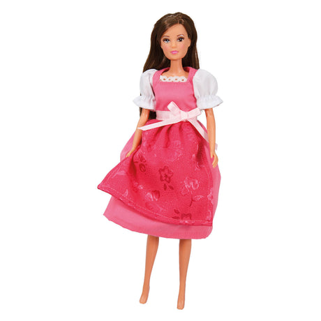Bez tradycyjnego dirndl-jurk voor modepoppen Pinky - 29 cm