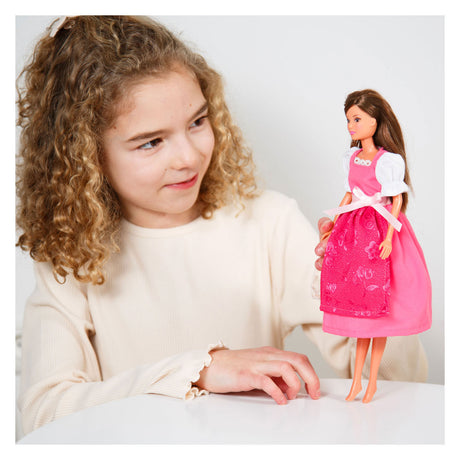 Bez tradycyjnego dirndl-jurk voor modepoppen Pinky - 29 cm