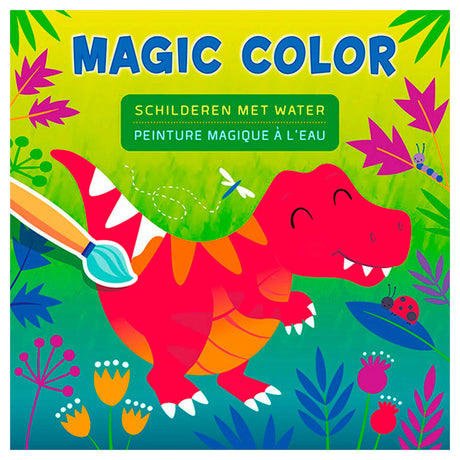 Malowanie dinozaurów deltami w magicznym kolorze wodą