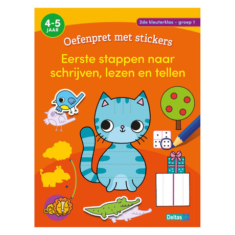 Delty ćwiczą zabawę z naklejkami grupa 1 – pisanie, czytanie, liczenie (4-5 lat)
