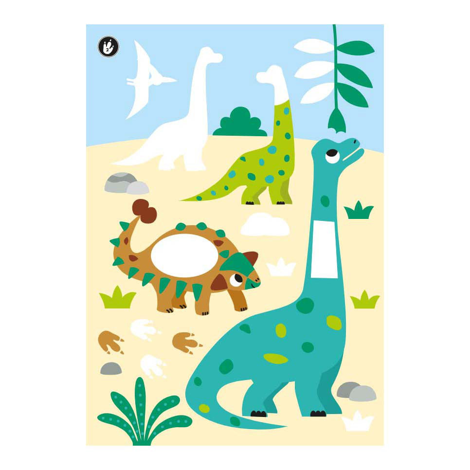 Kolorowanki i naklejki Delty - słodkie dinozaury