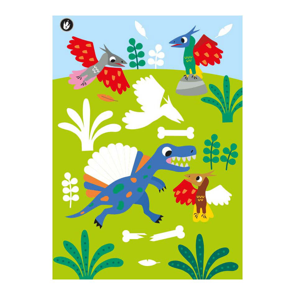 Kolorowanki i naklejki Delty - słodkie dinozaury