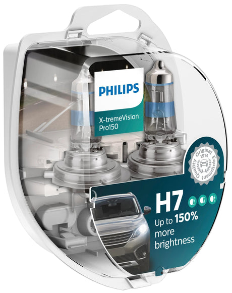Philips latarka czołowa x-tremevision pro 150 lampa h7 12v zestaw xtreme vis.pro150