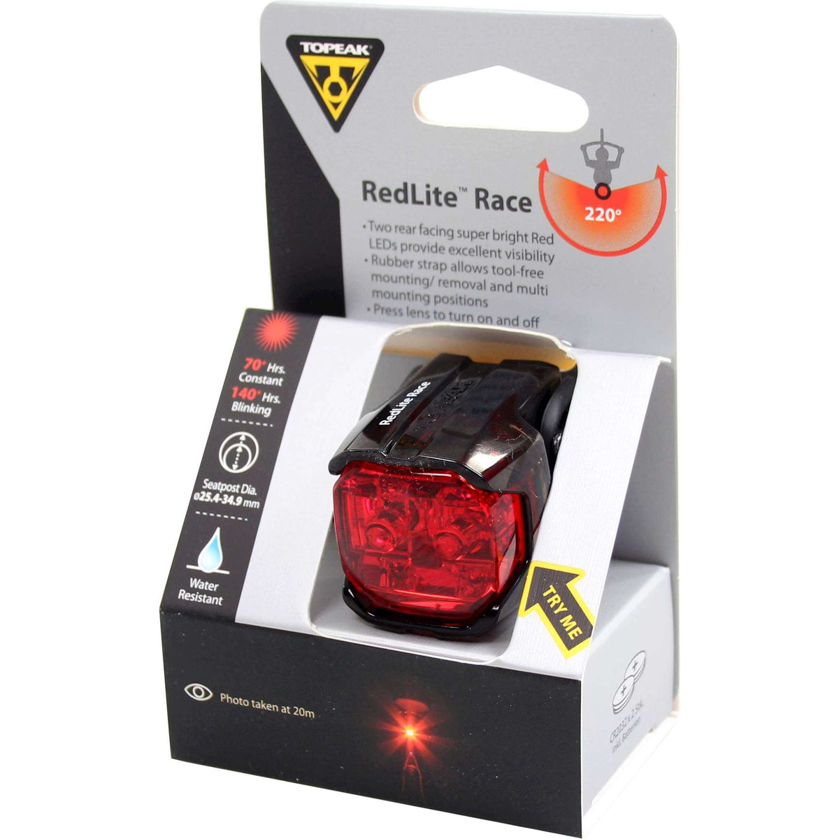 Topeak tyllight Redlite Race Bateria czarna