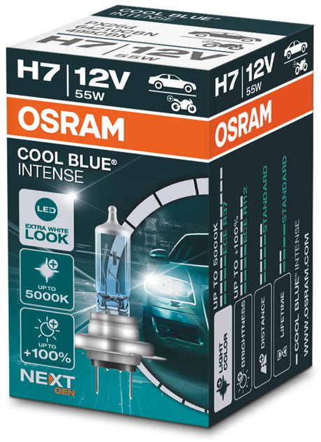 Latarka czołowa Osram Cool Blue Intensywna lampa h7 55W Cool Blue Intensywna