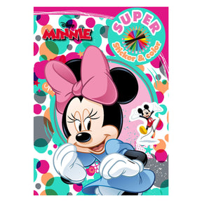 Książki specjalne Nederland Bv Minnie Mouse Super Sticker Color Book