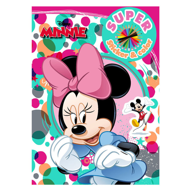Książki specjalne Nederland Bv Minnie Mouse Super Sticker Color Book