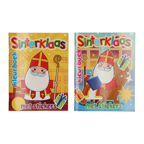 Specjalne książki Holandia, np. kolorowanka Sinterklaas z naklejkami