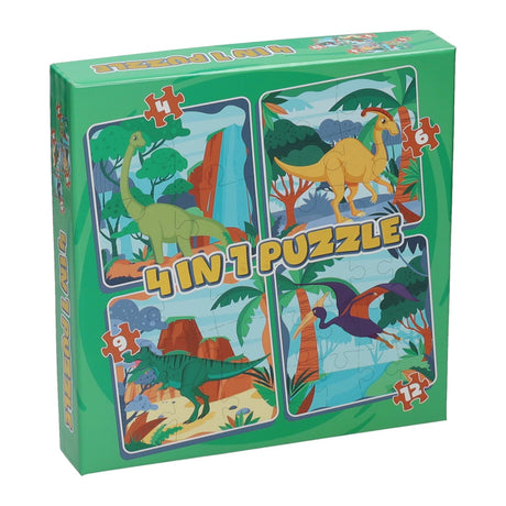 Puzzle Wins Holland 4w1 - dinozaur, 12 szt.