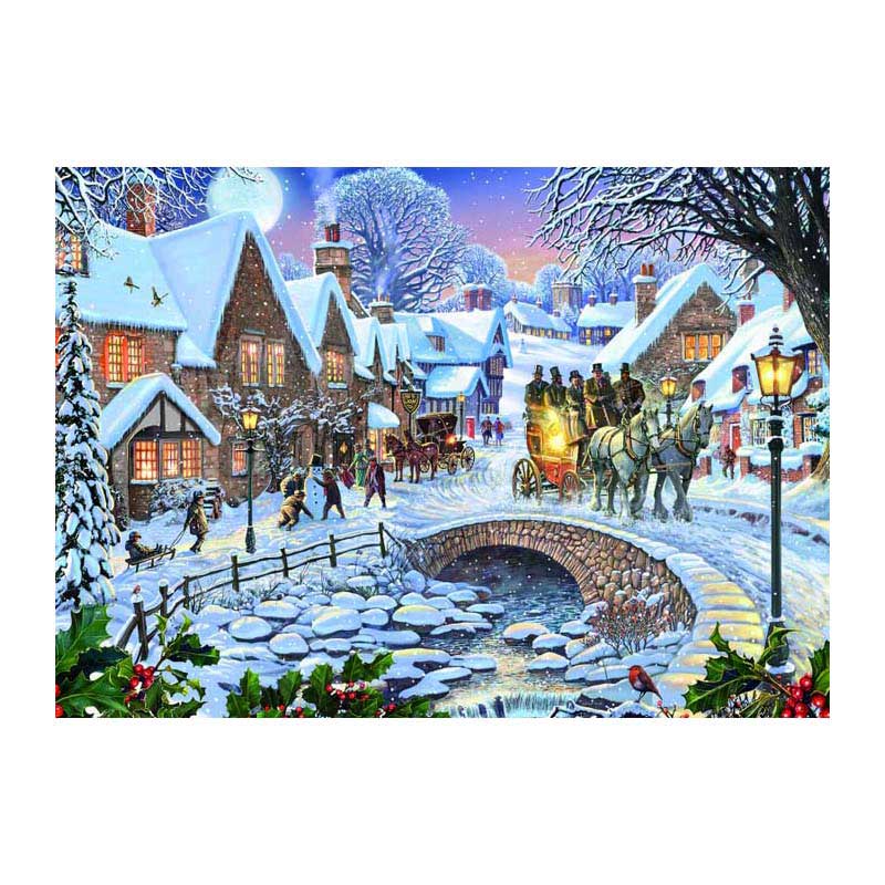 Puzzle wydawnictwa Rebo Zimowa wioska - 1000 elementów.