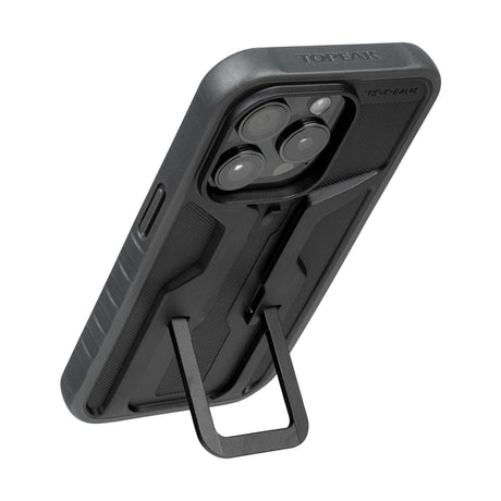 Topeak uchwyt na telefon Ridecase iPhone 15 pro bez zestawu przyłączony.