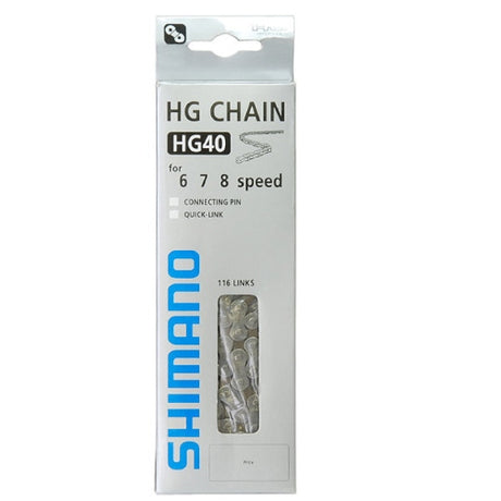 Naszyjnik Shimano HG40 6 7 8v 116 Schakels - Grey