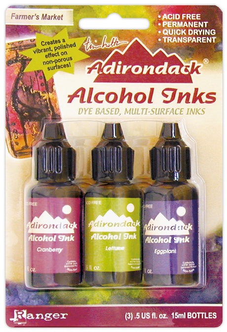 Ranger ink ranger • Tim Holtz Adirondack tusze alkoholowe żurawina, sałata bakłażan 14ml