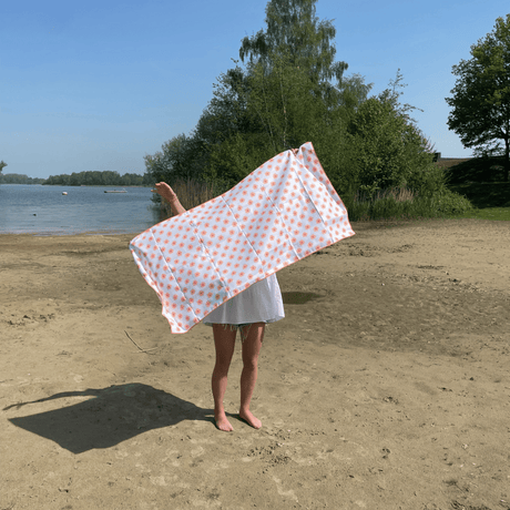 Kwiatowa miłość | wielokolorowy ręcznik z mikrofibry 135 x 65 cm