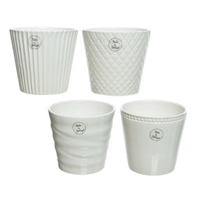 Bloempot keramiek 4 assorti | 4 stuks
