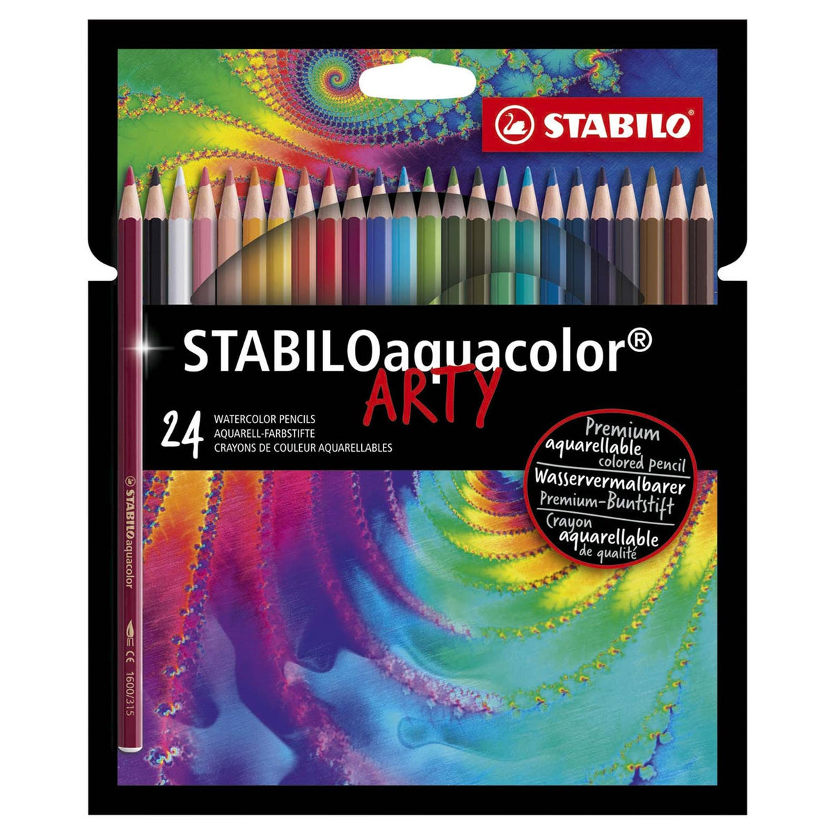 Piórnik Stabilo w kolorze aquacolor, zawierający 24 sztuki