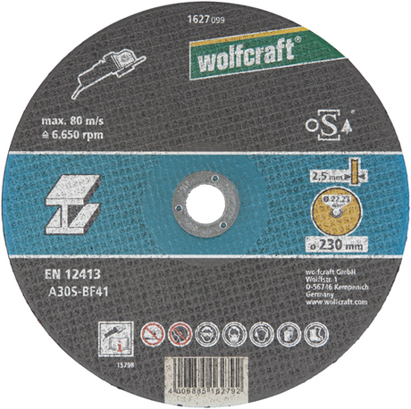 Tarcza tnąca Wolfcraft | metal | ø230 x 2,5 x 22,23 | 1 sztuka - 1627099